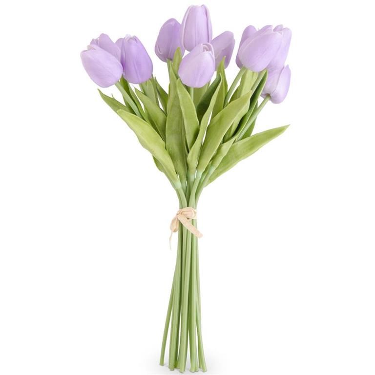 13&quot; Light Purple Real Touch Tulip Bundle