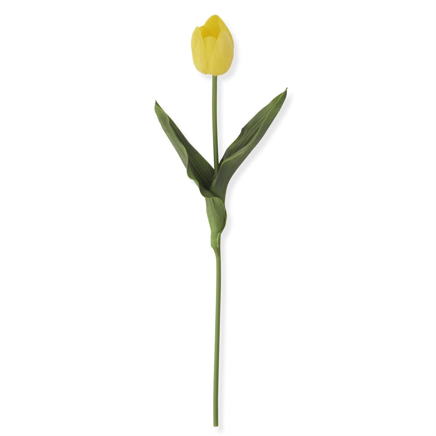18.5&quot;  Yellow Real Touch Tulip Stem