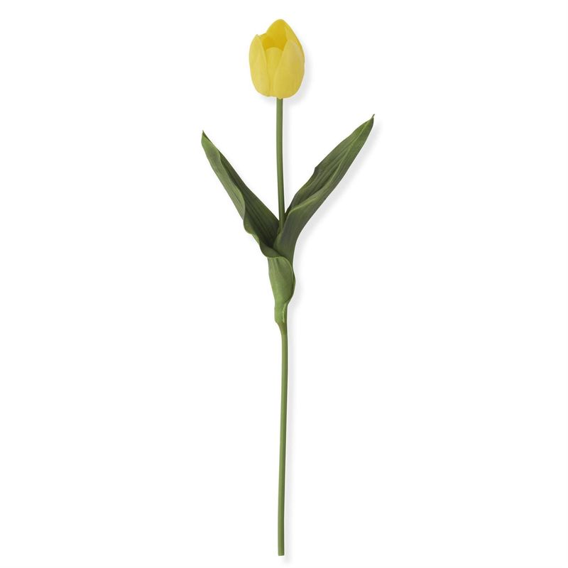 18.5&quot;  Yellow Real Touch Tulip Stem