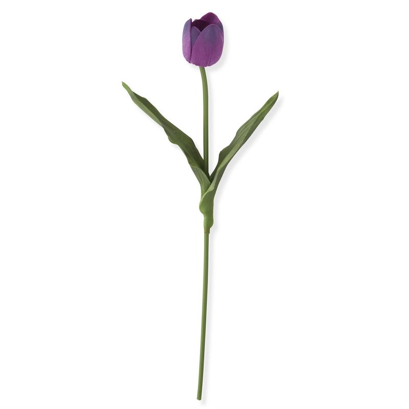 18.5&quot; Purple Real Touch Tulip Stem