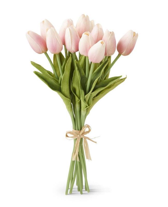 13&quot; Pink Real Touch Mini Tulip Bundle (12 Stems)