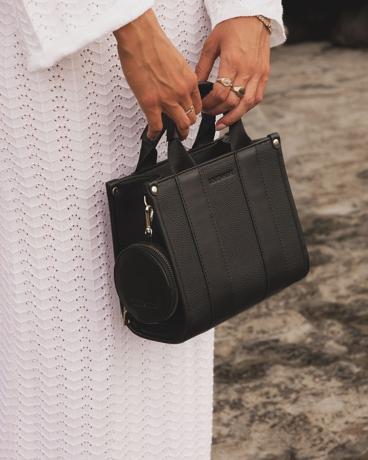 Manhattan Mini Tote Bag - Black