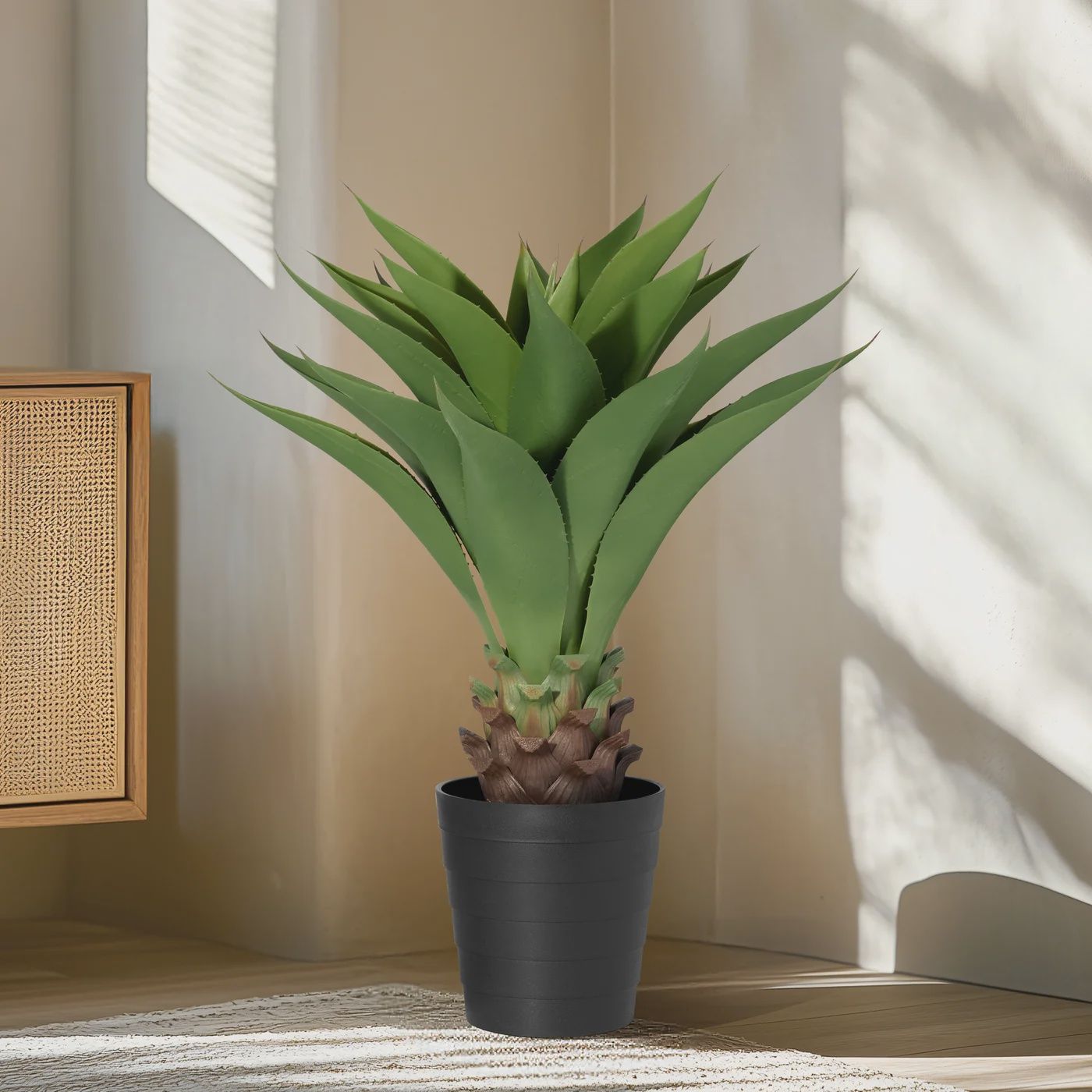 Crown Aloe 32h&quot; Faux Potted Plant
