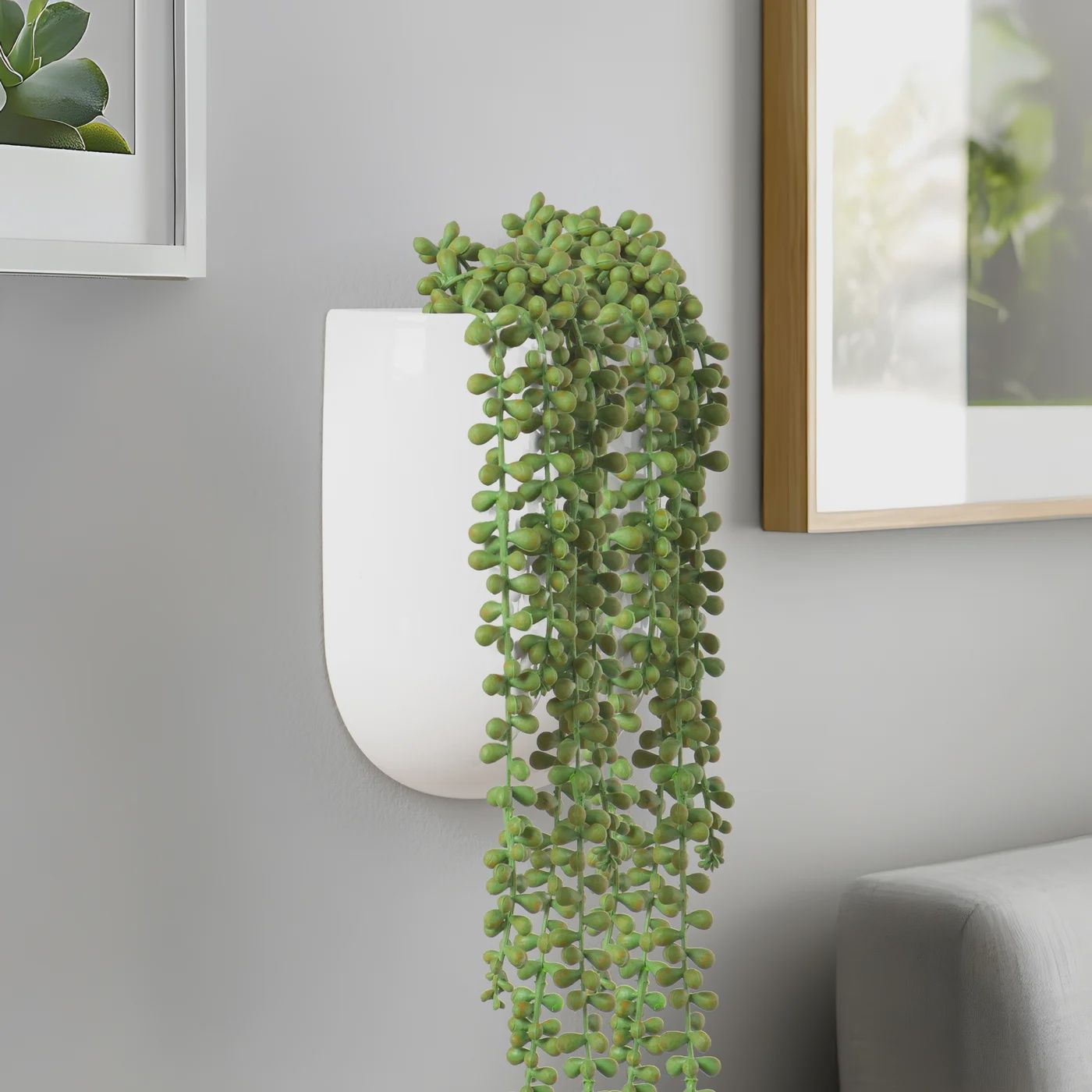 Centra 6 x 3 x 7.5h&quot; Wall Vase Planter - Tall White