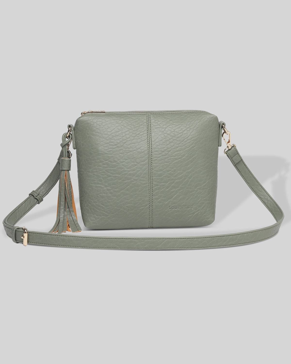 Kasey Textured Crossbody Bag - Light Khaki