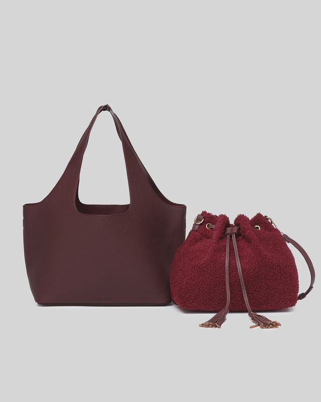 Paisley Handbag - Burgundy