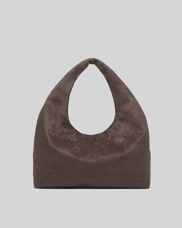 Monaco Shoulder Bag - Suede Chocolate