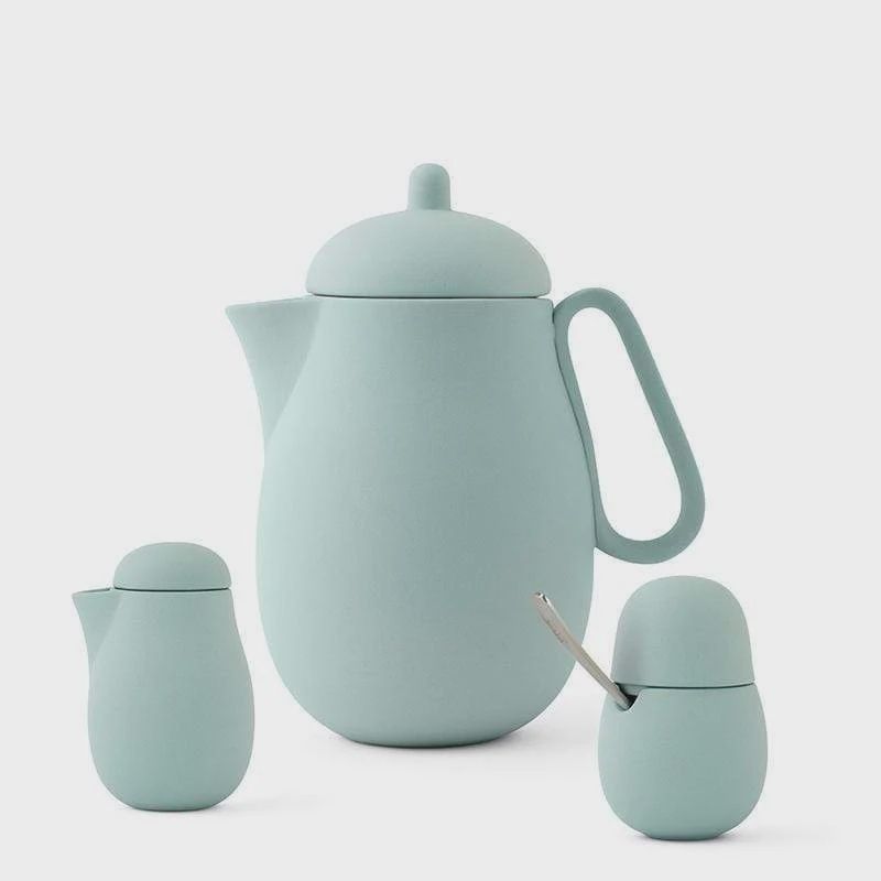 Nina™ 1L Teapot w/Milk  Sugar Set of 3 - Peppermint