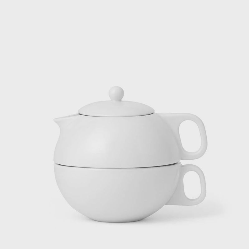 Jaimi™ Porcelain Teapot &amp; Teacup - 10oz