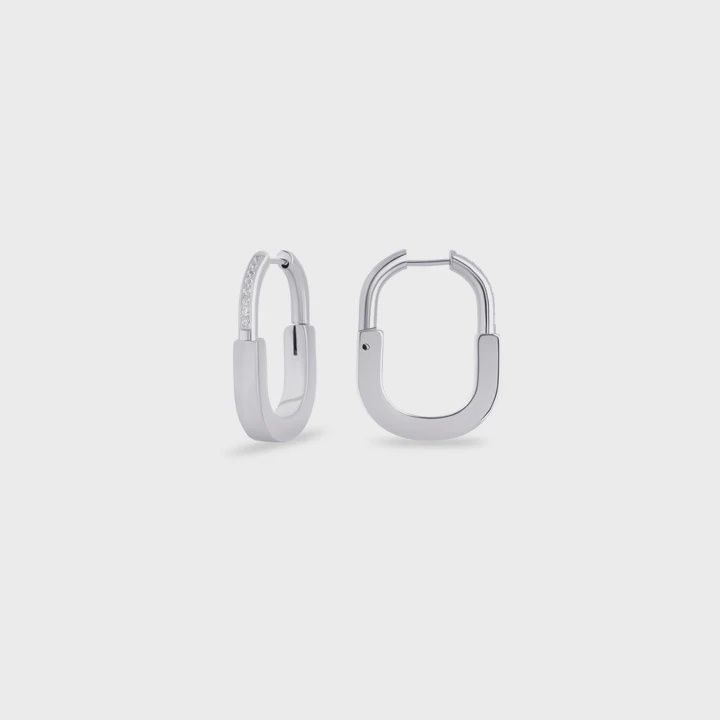Peyton Huggie Earrings - Silver