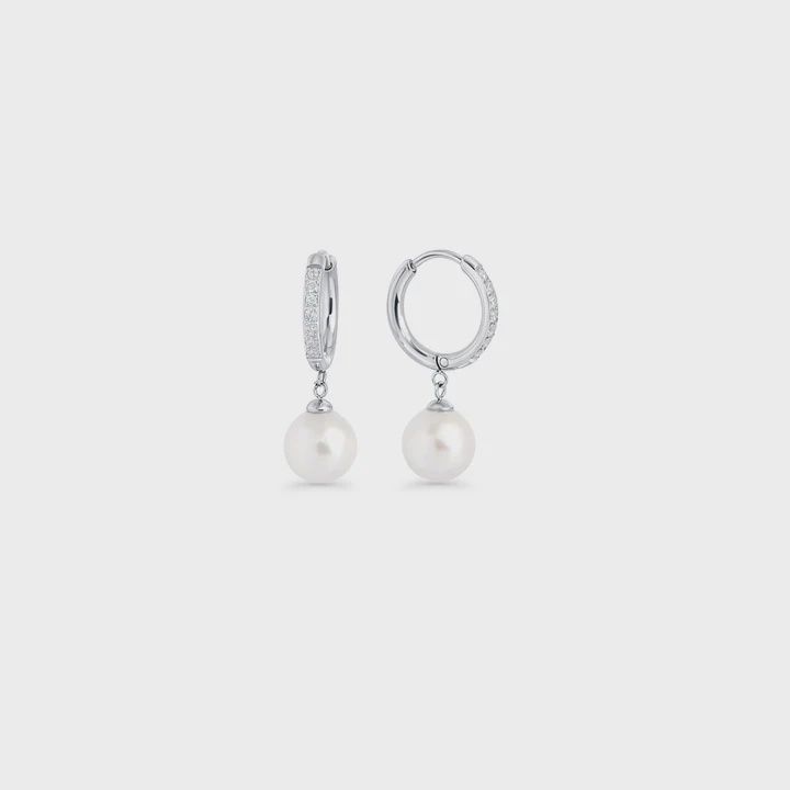 Eska Huggie Earrings - Silver