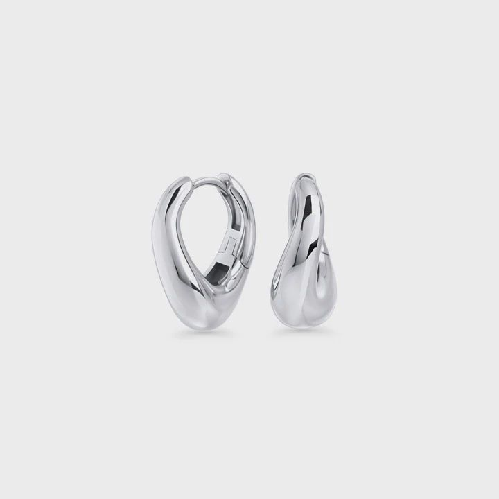 Kylie Huggie Earrings - Silver