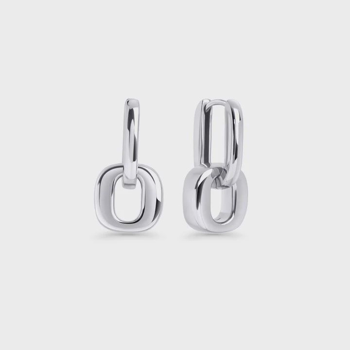 Charlie Huggie Earrings - Silver