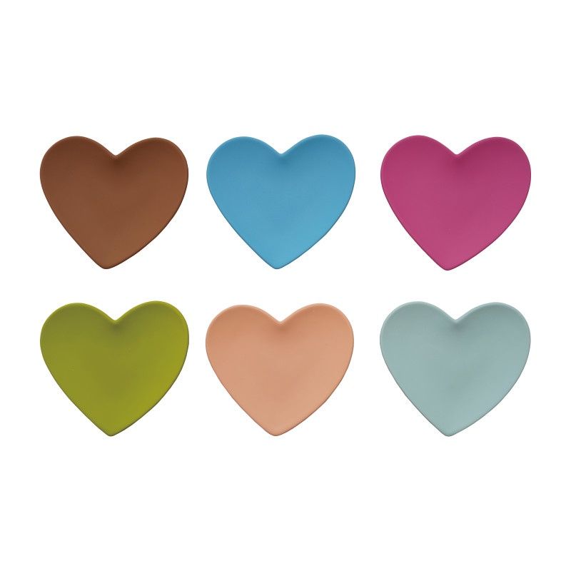 4 3/4"x 4 1/2" Stoneware Heart Shaped Dishes