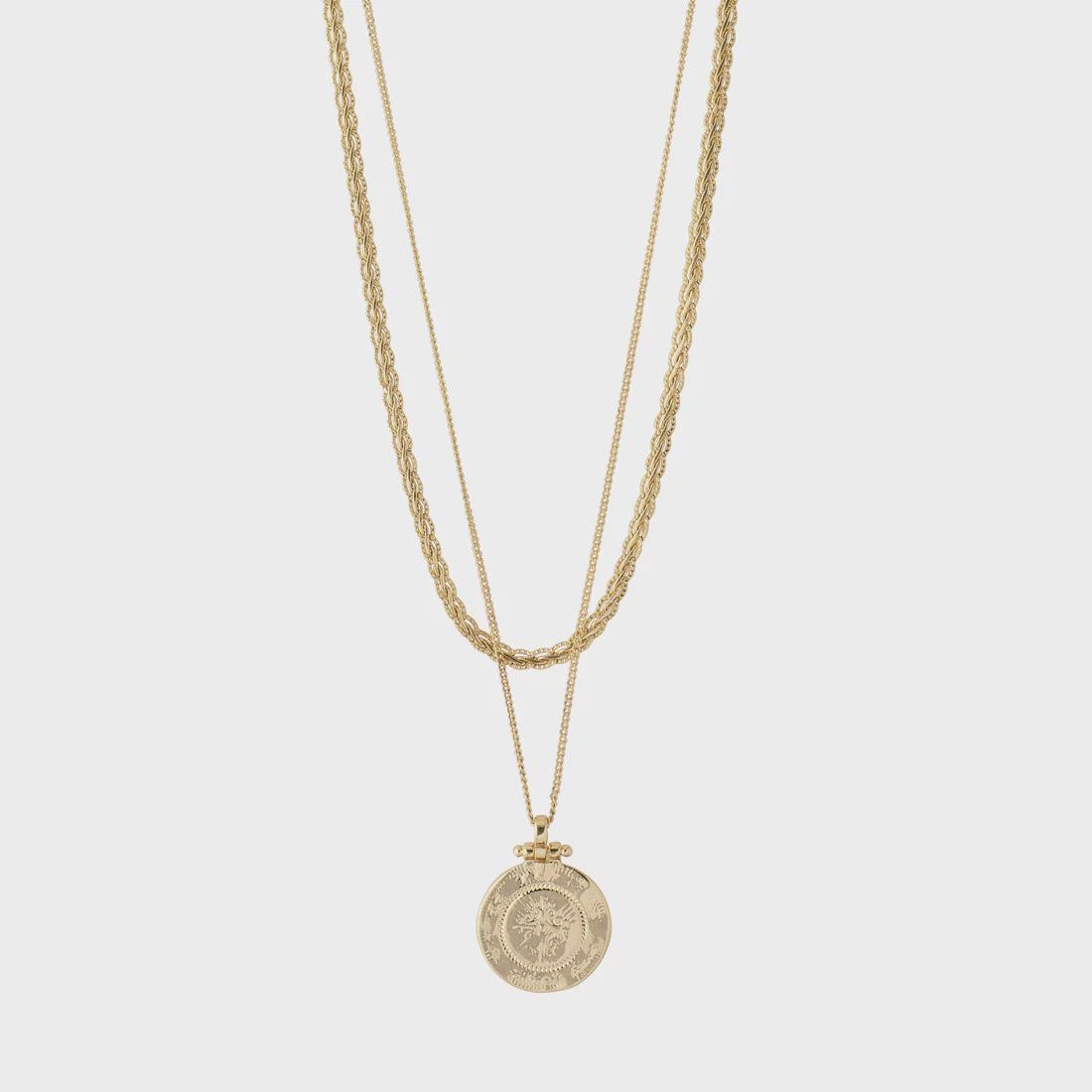 NOMAD 2-in-1 coin necklace gold-plated