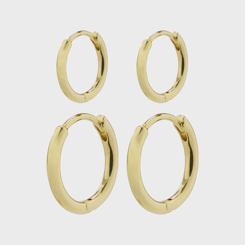 ARIELLA hoop earrings 2-in-1 set gold-plated