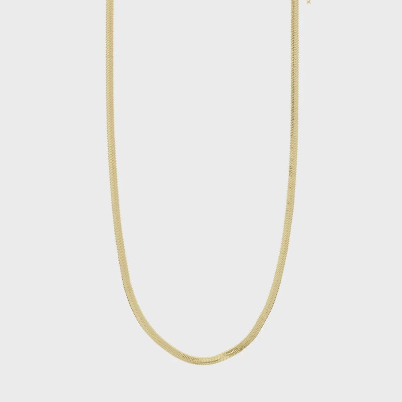 JOANNA flat snake chain necklace gold-plated