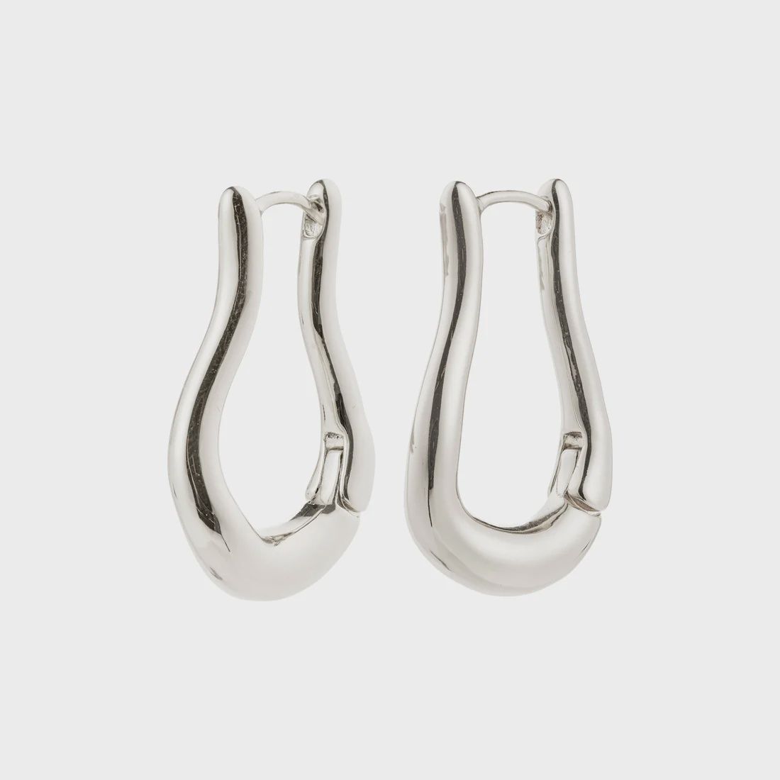 UNFOLD hoops silver-plated