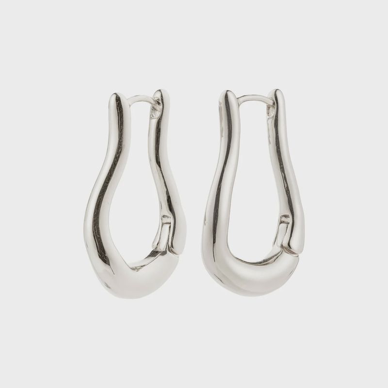 UNFOLD hoops silver-plated