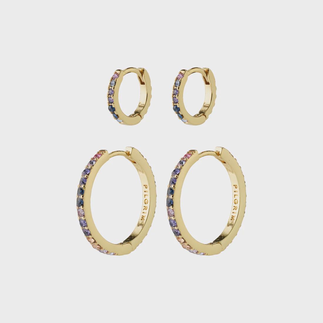 REIGN hoops, 2-in-one set, gold-plated