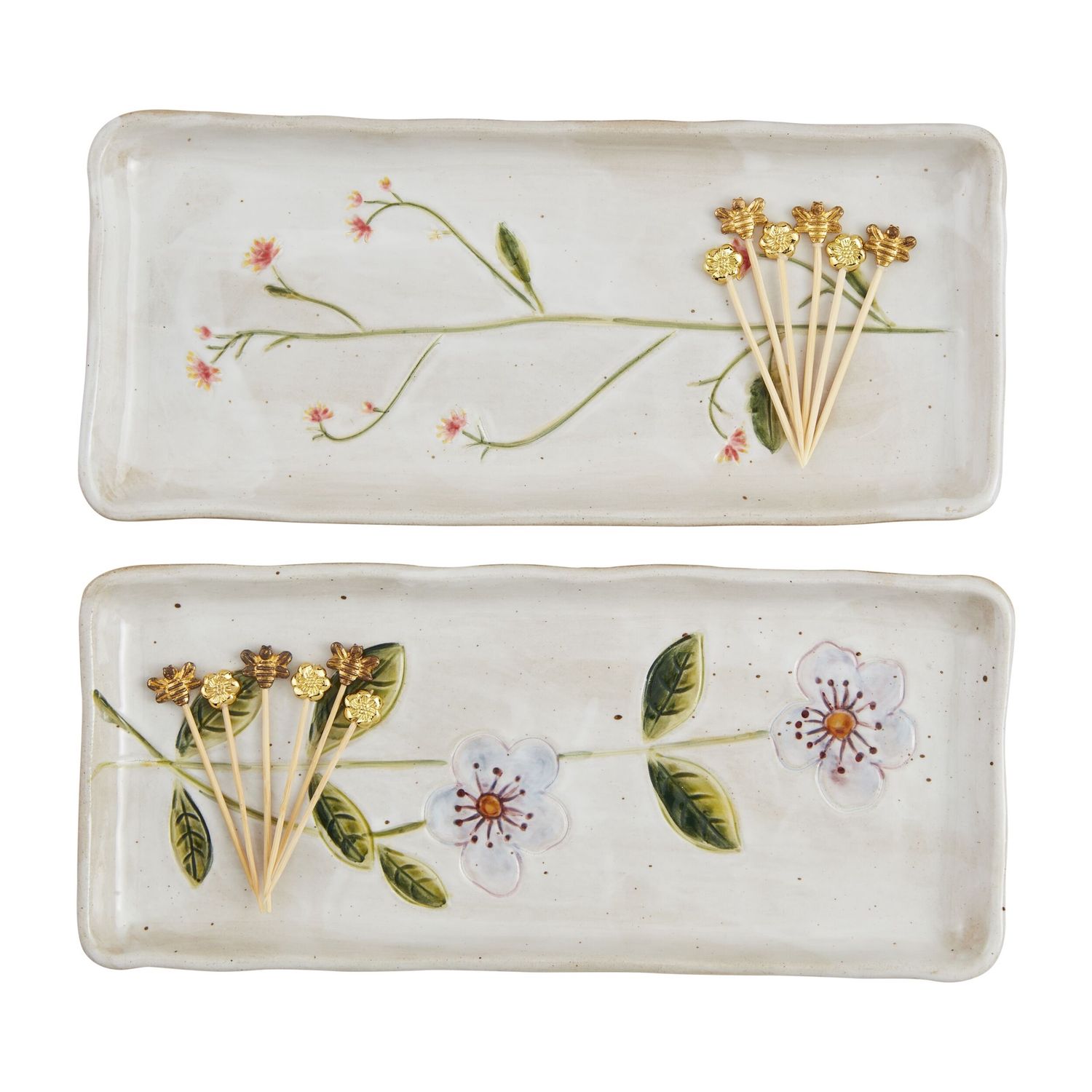Flower Everything Dish &amp; Toothpick Set