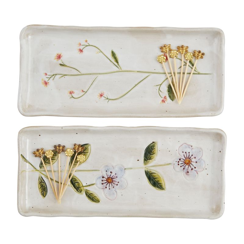 Flower Everything Dish &amp; Toothpick Set