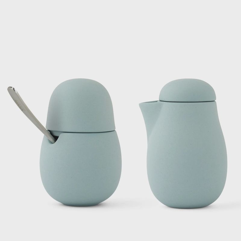 Nina™ Milk &amp; Sugar Bowls w/ Metal Spoon Set of 2