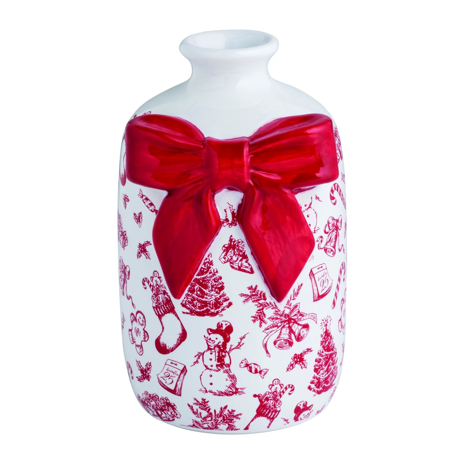 Bow Toile Bud Vase