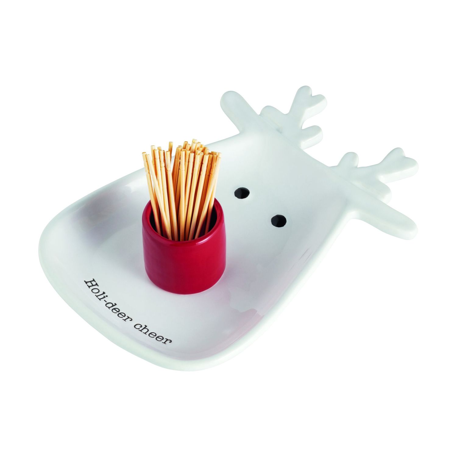 Reindeer Xmas Toothpick Plate