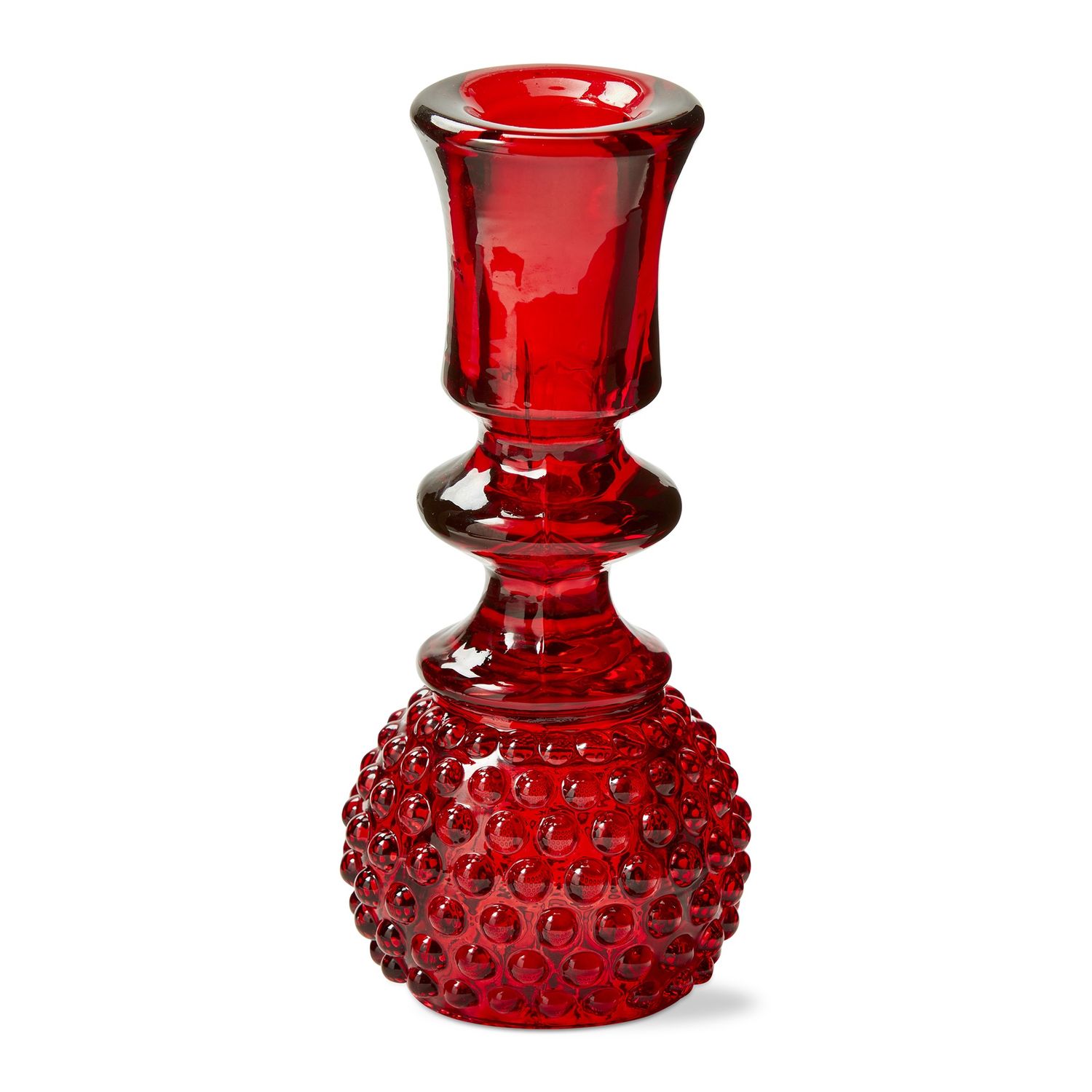 Heritage Hobnail Tea Light/Taper Holder - Red