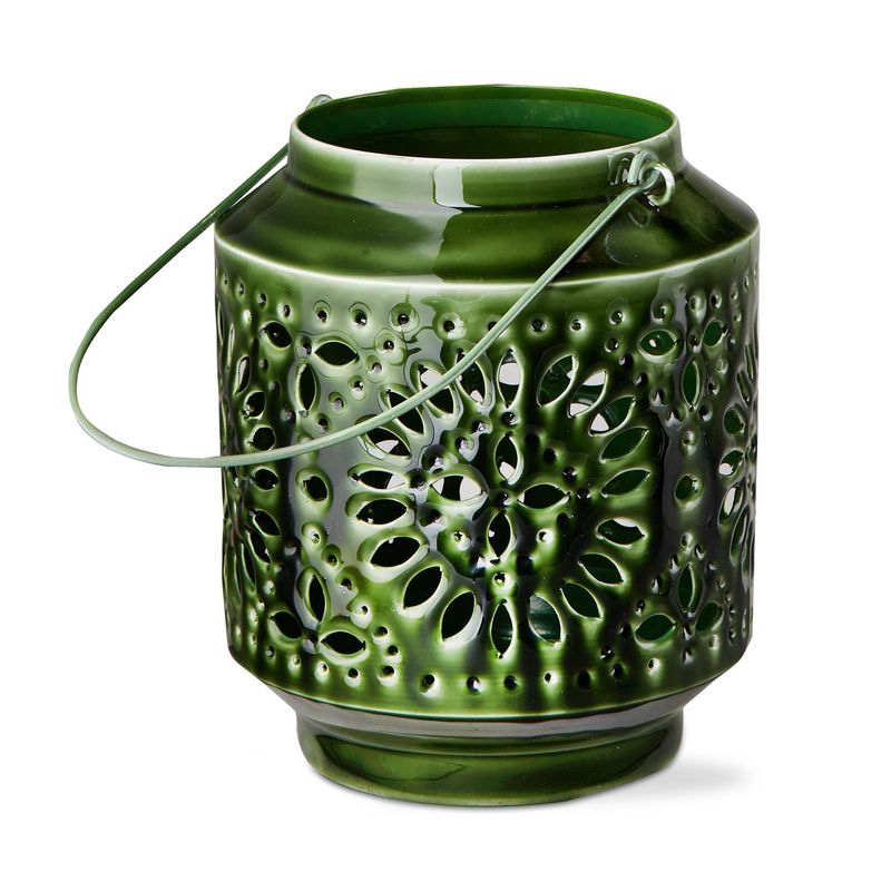 Aura Enamel Lantern MD Green