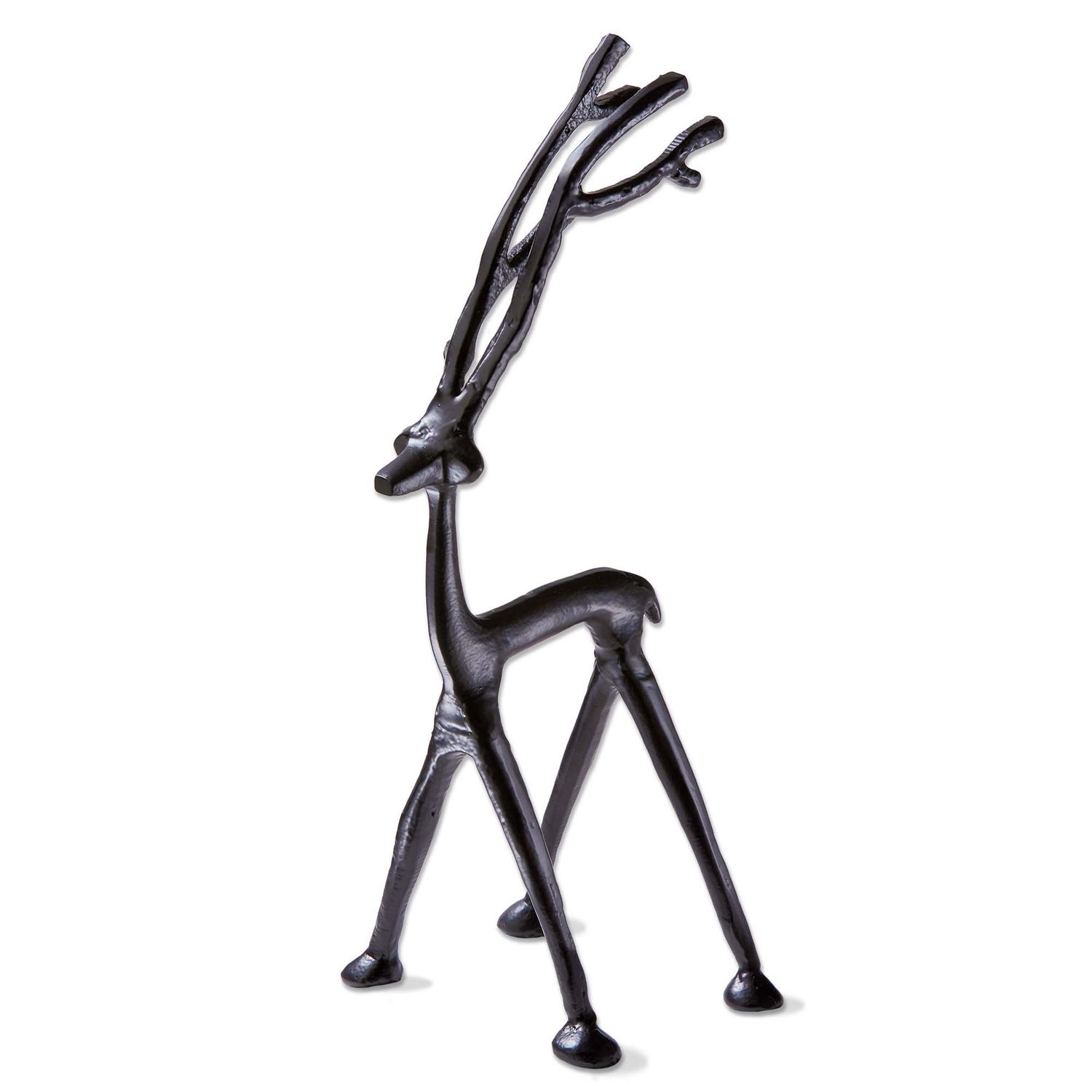 Cast Aluminum Reindeer Large Black