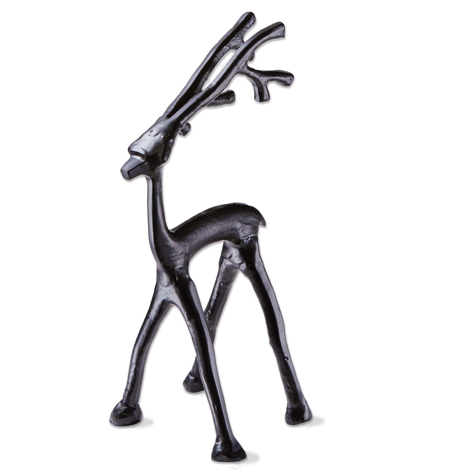Cast Aluminum Reindeer Small - Black