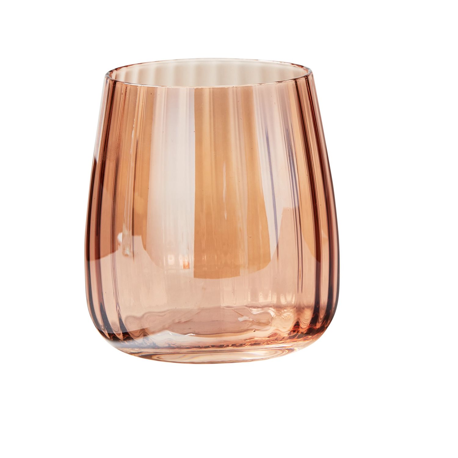 Chelsea Iridescent Optic Stemless Wine Glass - Blush