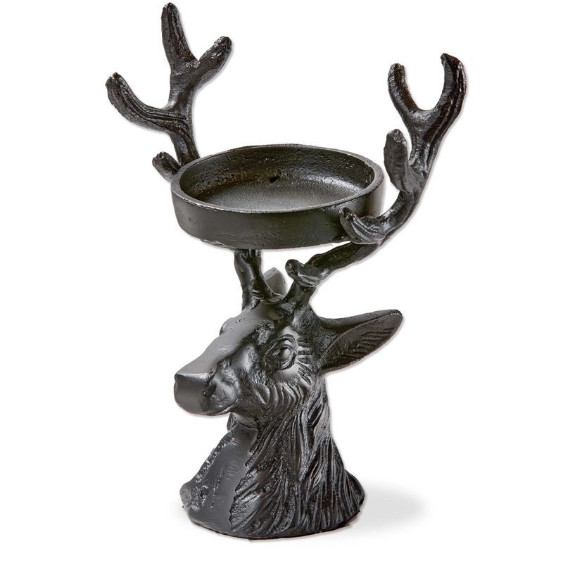 Deer Pillar Holder - Black