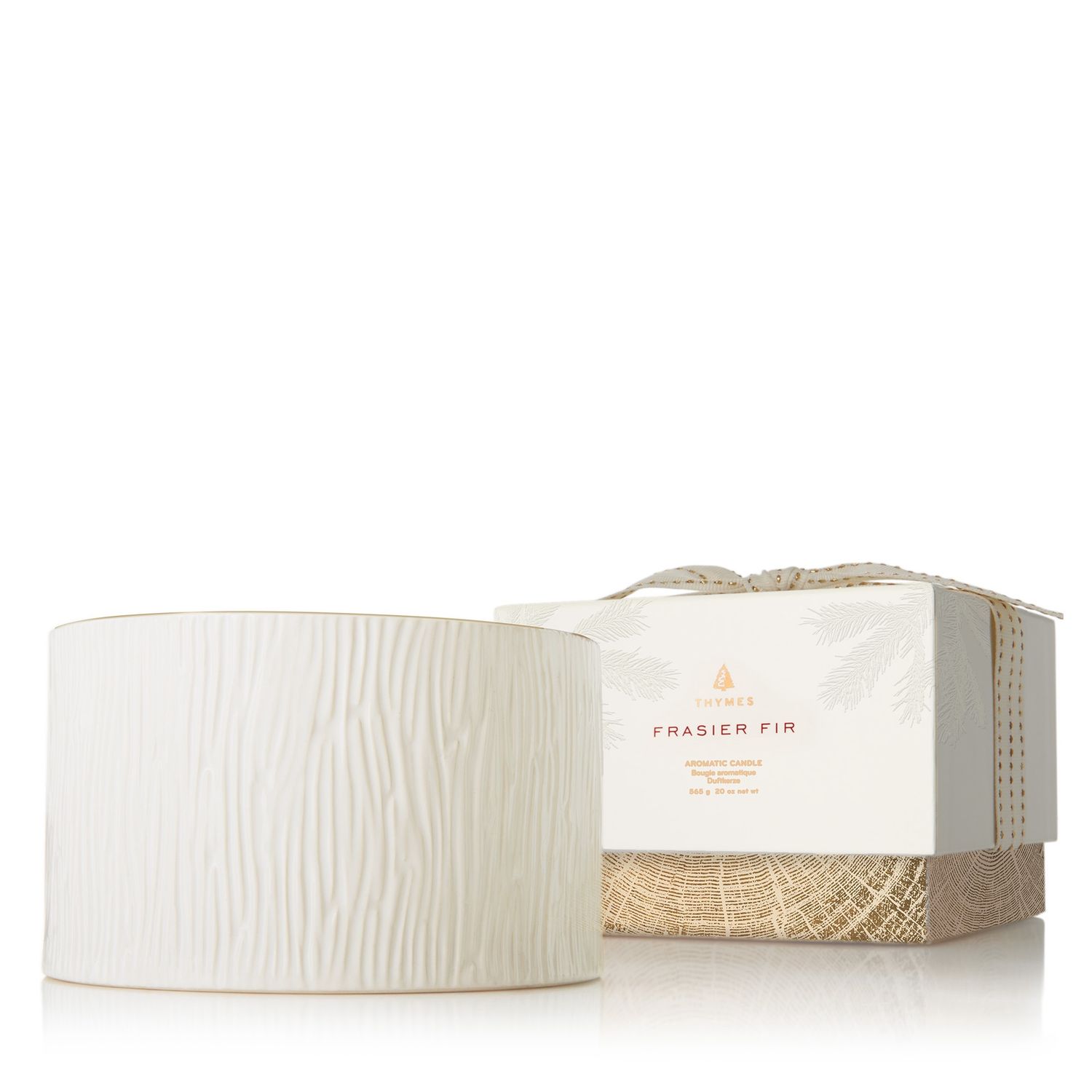 Gilded Ceramic Poured Candle, 3-Wick