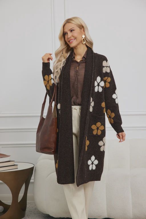 Tuffed Jacquard Cardigan