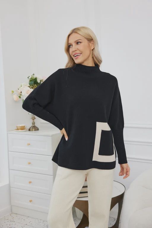 Soleil&#39;s Box Sweater, Colour: Black, Size: O/S