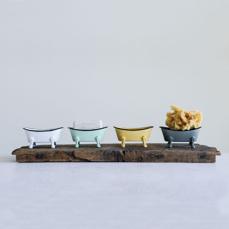 5.5&quot; x 2.75&quot; Metal Bathtub Soap Dish, 4 Colors
