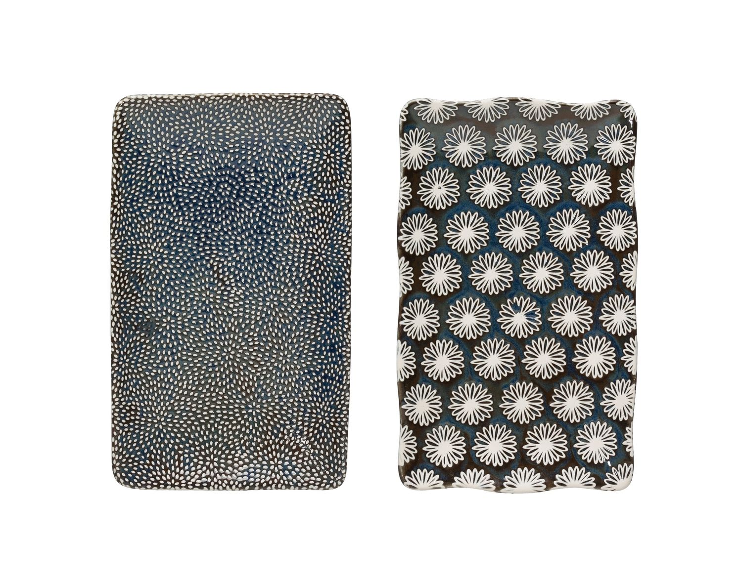 8&quot;L Stoneware Platter, Midnight Blue