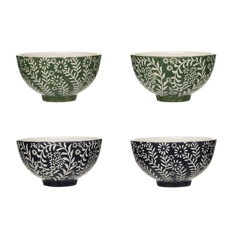 4.75" Round Bowl w Botanicals, 4 Styles