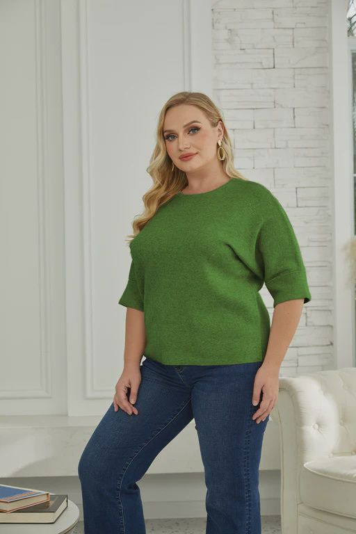 Kiona&#39;s Elbow Cuff Sweater, Colour: Green, Size: S/M