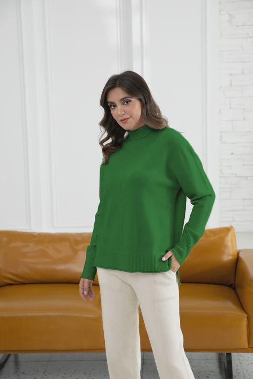 Olivia&#39;s Winter Turtleneck Sweater, Colour: Forest, Size: S/M