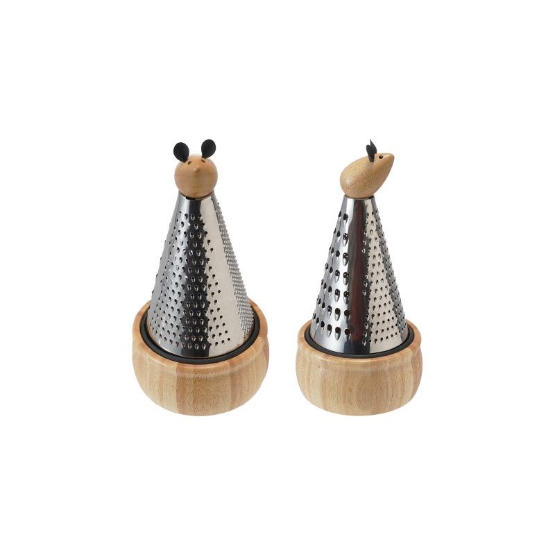 Stainless 3-Sided Grater w/Mouse Handle