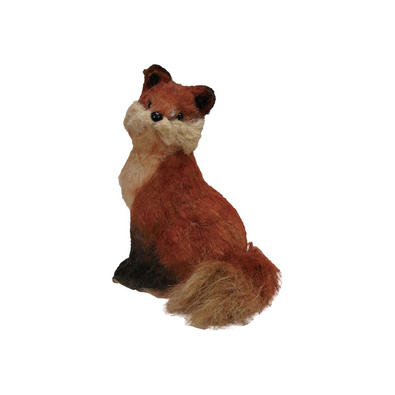 10&quot; Sisal Sitting Fox - Brown