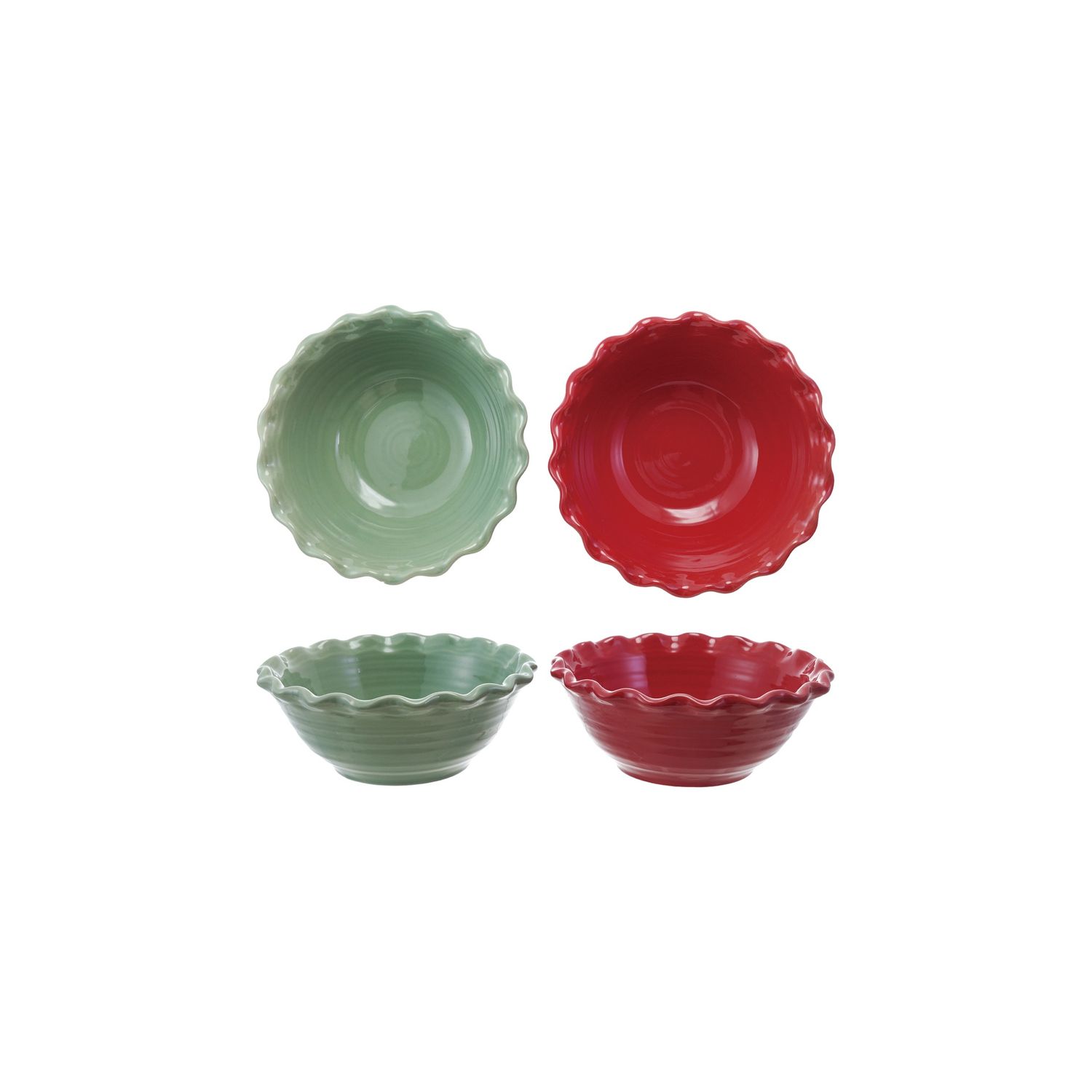 Stoneware Scalloped Bowl