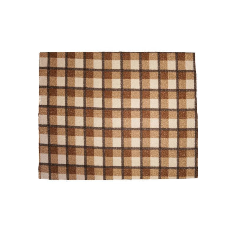 60&quot;L x 50&quot;W Fabric Throw w Plaid Pattern, Brown