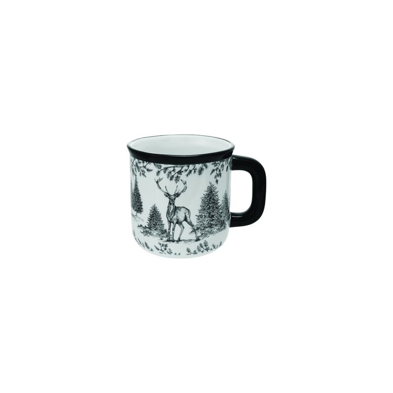 5.5&quot; Dolomite Mug w Woodland Deer