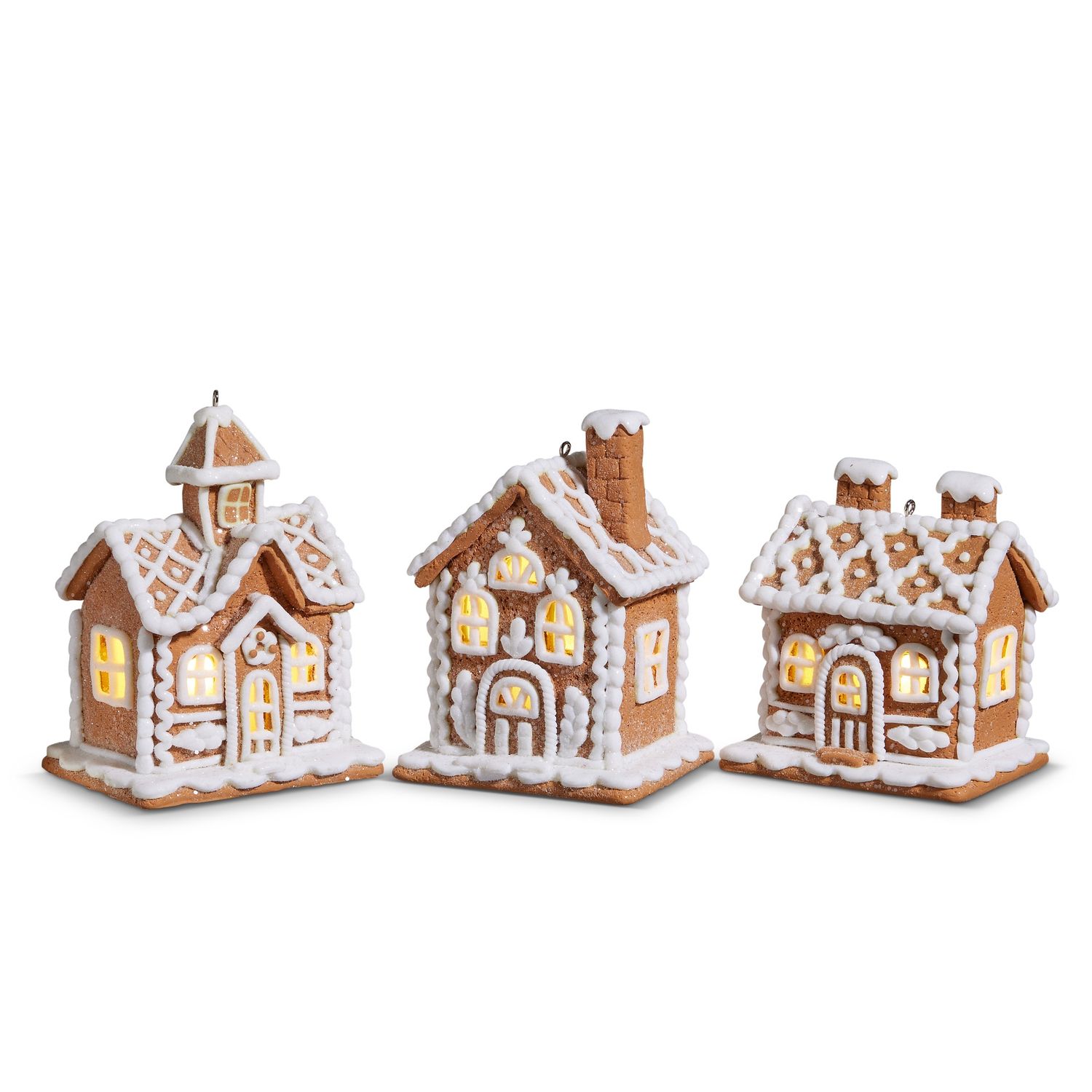 4.25&quot; Lighted Gingerbread House Ornament