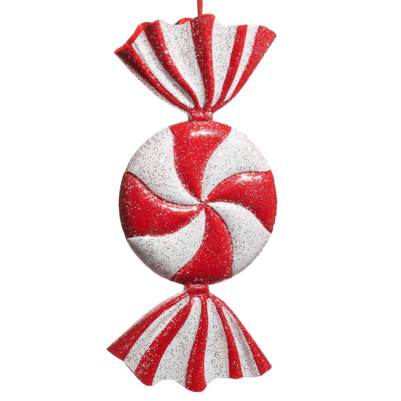 21&quot; Red and White Candy Ornament